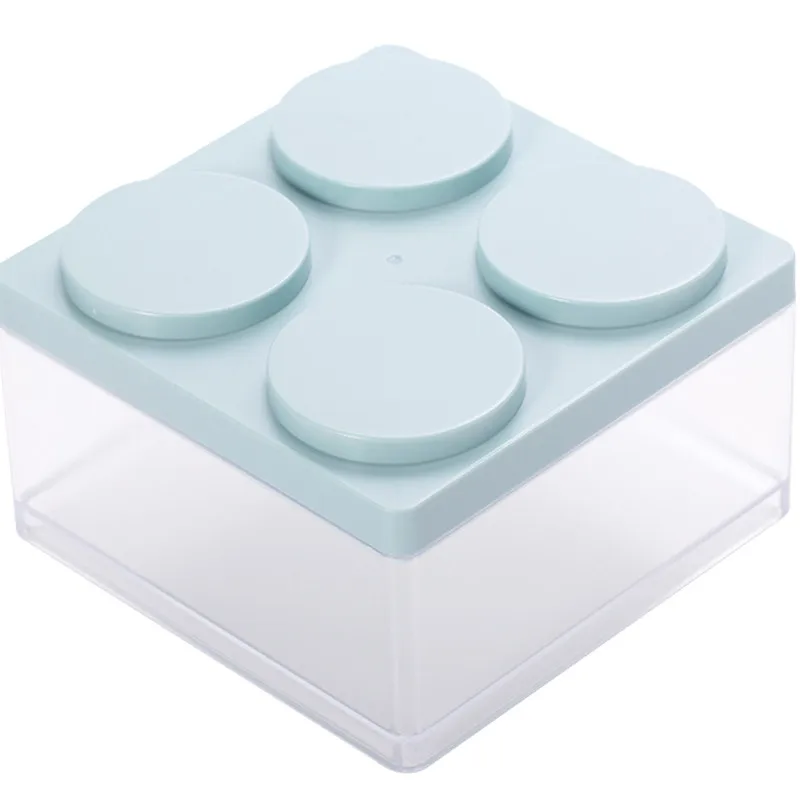 

2PCs Transparent Office Storage Box With Lid Stackable Jewelry Cosmetic Lipstick Sundries Drawer Desktop Articles Organizer