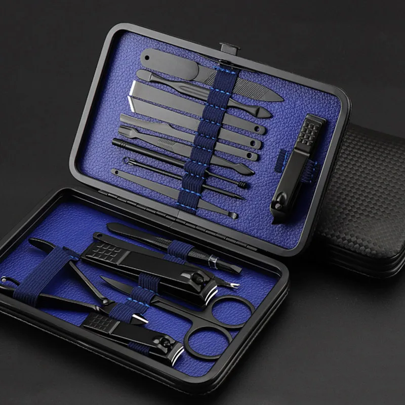 

16Pcs/Set Professional Manicure Set Nail Art Tools Kits Setstainless Steel Nail Clipper Cutter Trimmer Scissors Suit Set