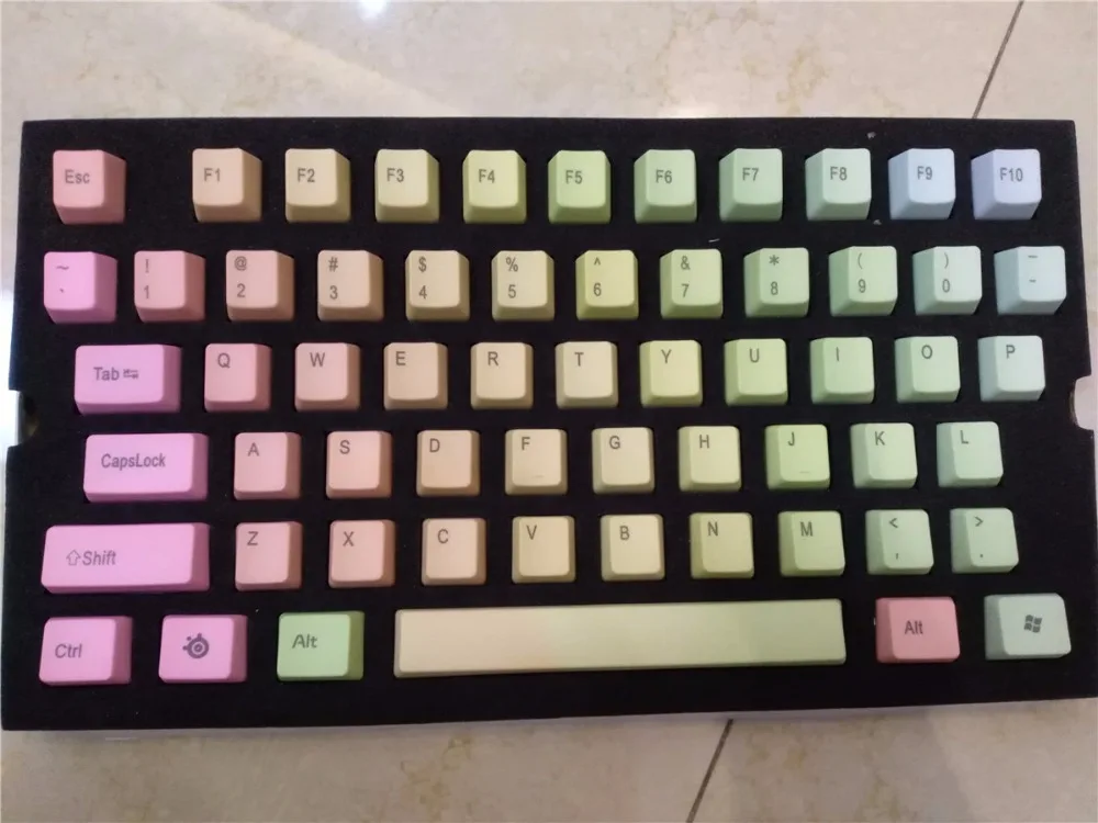 Mechanical keyboard keycaps rainbow PBT cherry mx OEM game keyboard keycap multi color 104 keycap IKBC POKER use ANSI Mechanical keyboard keycaps rainbow PBT cherry mx OEM game keyboard keycap multi color 104 keycap IKBC POKER use ANSI