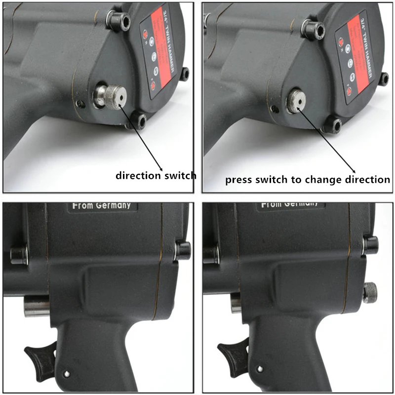 Borntun 3/" двухмолотковый Пневматический ударный гайковерт промышленный двухмолотковый 19 мм ремонт и обслуживание автомобильных шин пневматические инструменты