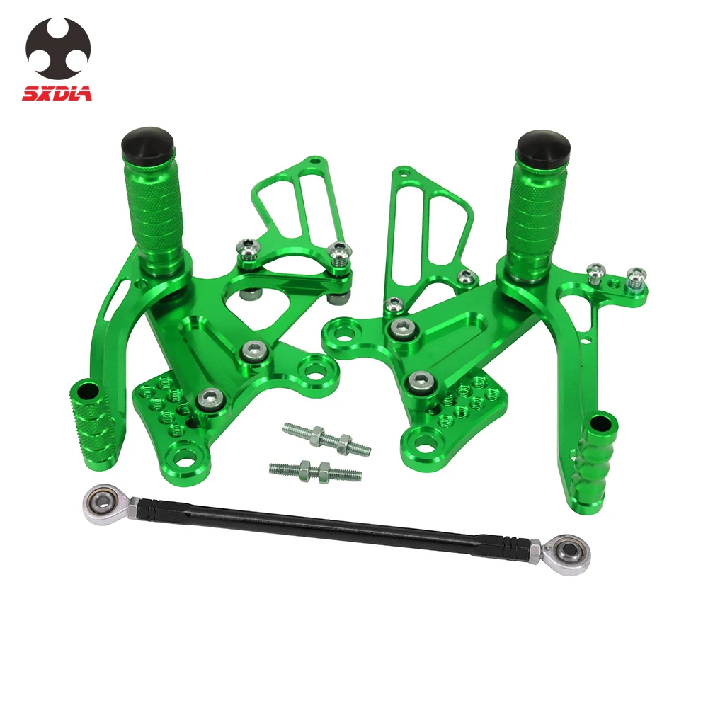 Мотоцикл CNC Регулируемые подножки задний Набор опорные подножки для Kawasaki NINJA zxzx6r ZX 6R 2009- уличный велосипед