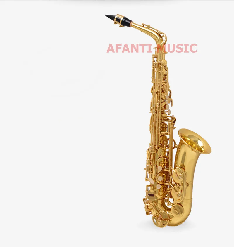 Afanti музыка Eb латунный корпус золотой лак альт саксофон(ASE-995