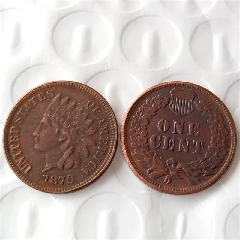 Дата 1870 Indian Head Cent копировальные монеты-высокое качество