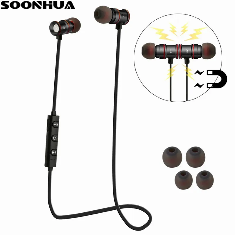 

Newest Bluetooth Headphones Stereo Headset Wireless 4.1 Magnetic Sports Earbuds fone de ouvido For Smart Phone iPhone Samsung S8