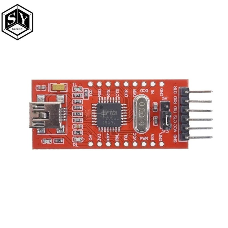 

1PCS GREAT IT FT232BL FTDI USB 3.3V 5.5V to TTL Serial Adapter Module USB Mini Port USB to TTL module FT232RL improvement