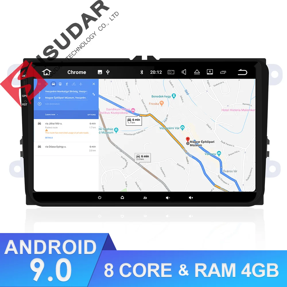 Isudar font b Car b font Multimedia Player GPS Android 9 For VW Golf Tiguan Skoda