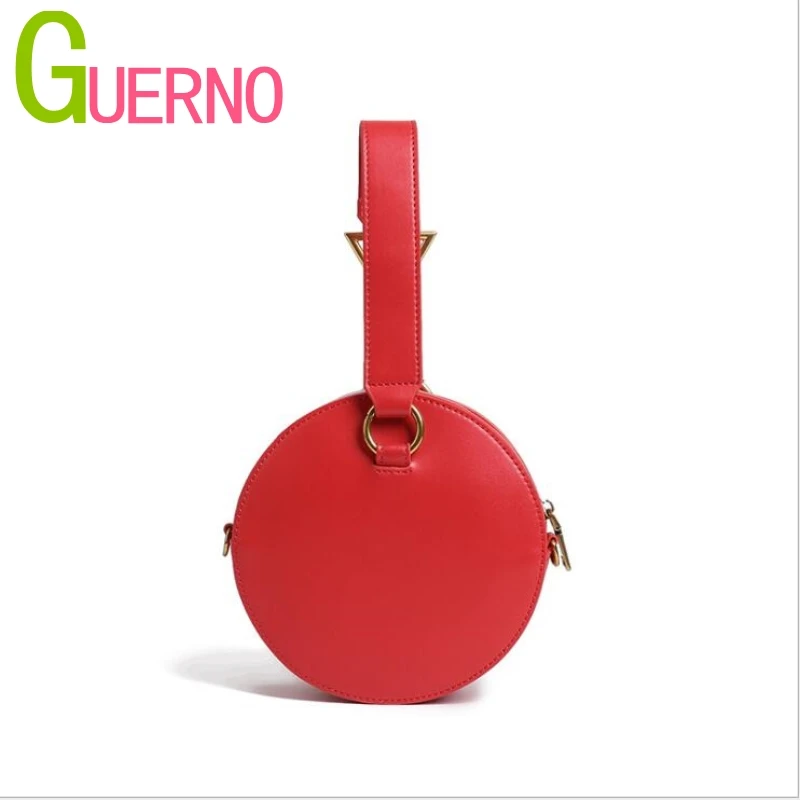 

Geometric hardware round women's bag full moon jewelry box hand carry simple portable round bag al236