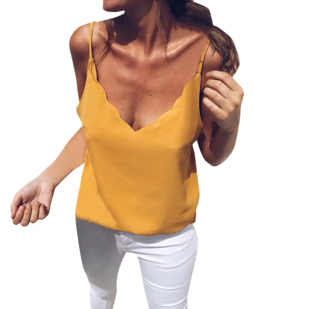 Для женщин летние пикантные V средства ухода за кожей Шеи Strappy одноцветное рубашки, футболки, топы укороченный топики женские s майка пикантн - Цвет: Золотой
