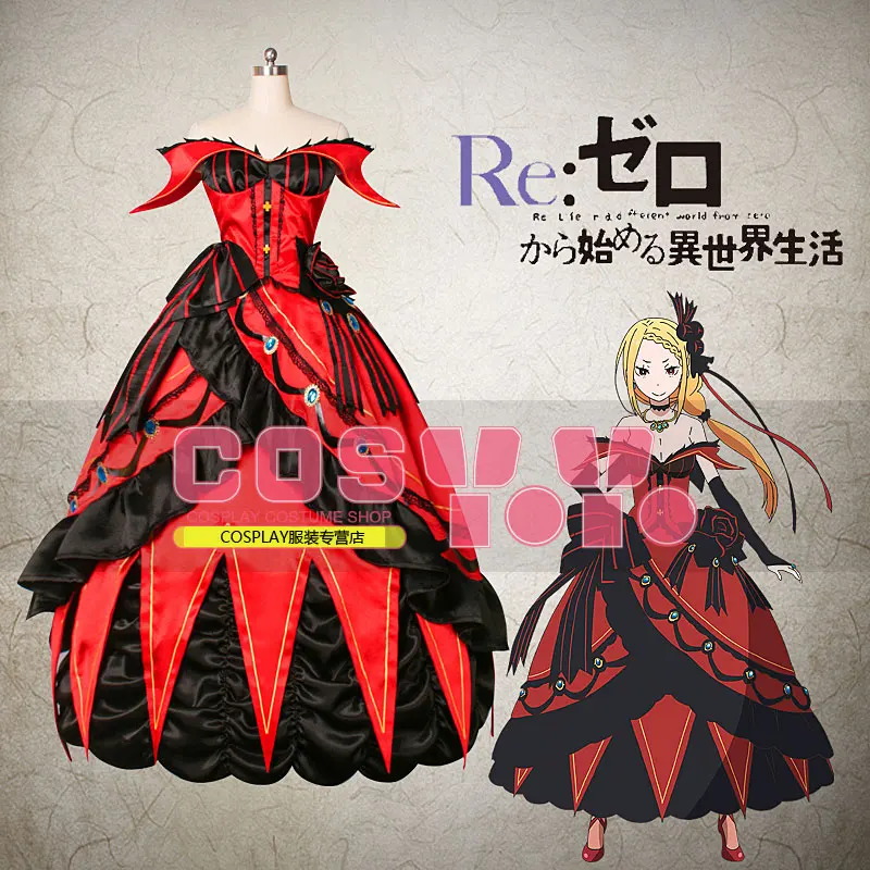 Повторно Нулевой Isekai кара Hajimeru Seikatsu Присцилла Barielle Long Dress Косплей Костюм На Заказ Бесплатная Доставка