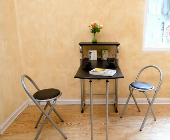 Furniture. White table. Eat desk and chair, desk. Collapsible 1 table, 2 chairs