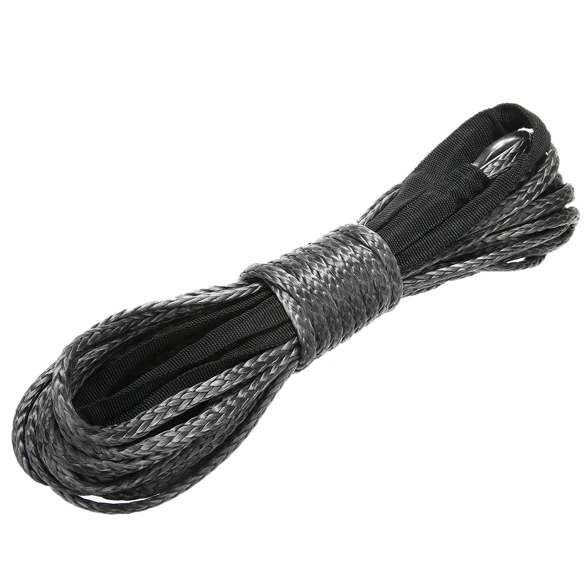 

Mayitr 1pc Winch Rope String Line Cable With Sheath Gray Synthetic Towing Rope 15m 7700LBs Car String For ATV UTV Off-Road