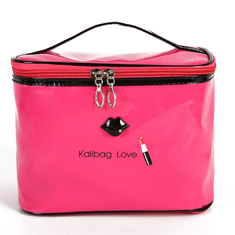 

Korean candy color lacquer skin cosmetic bag large capacity portable cosmetic bag waterproof travel wash bag