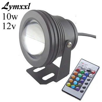 

Promotion 10W 12v underwater light RGB Led Light 1000LM Waterproof IP68 fountain pool Lamp pond Lights16 color change + Remote