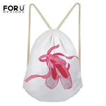 Forudesigns Для женщин Drawstring сумка Обувь для девочек Милая обувь принты упаковка softback детский мини-рюкзак путешествие в подарок kordelzug Beutel