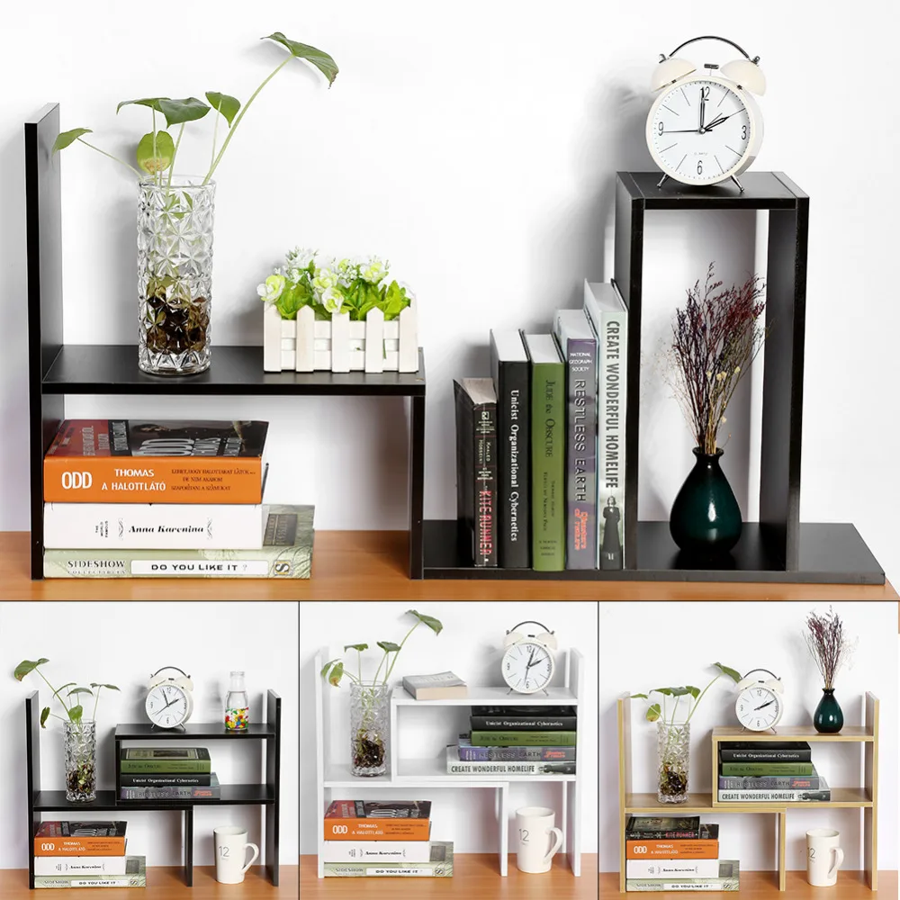 

DIY Table Desktop Storage Rack Display Shelf Organizer Counter Top Bookcase