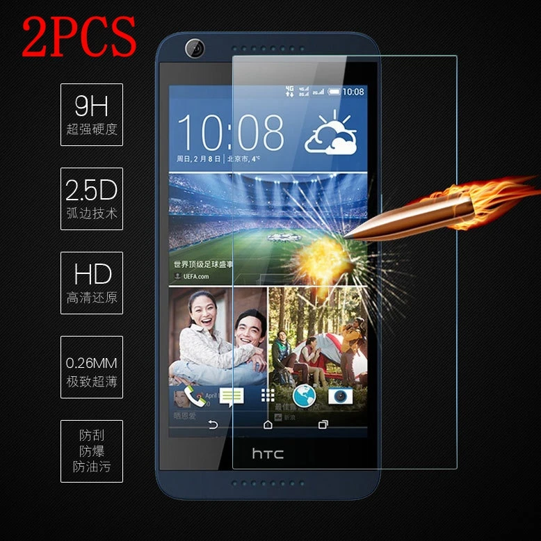 2 шт. закаленное стекло для HTC Desire 626 Защитная пленка экрана D626W | Мобильные