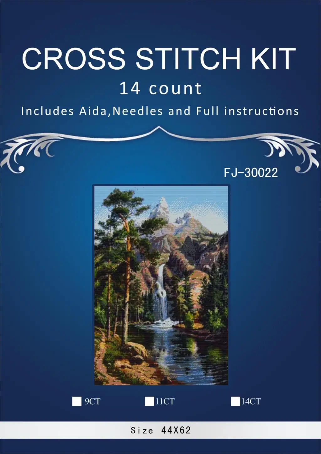 

oneroom Needlework,Mountain waterfall beauty Scenery DIY DMC 14CT Cross stitch,for Embroidery kit,Art Cross-Stitching Set