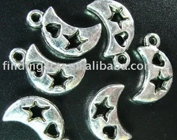 Бесплатная доставка 150 шт. Φ подвески в виде звезды и Луны A223|moon charm|moon star charmcharm charm |