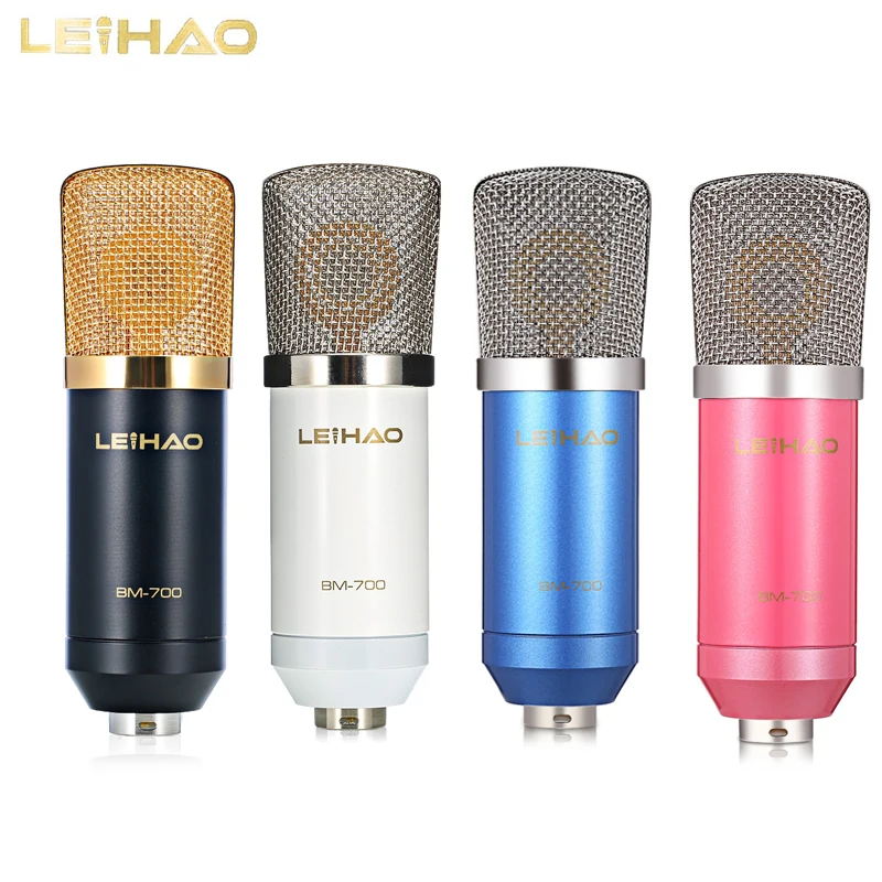 LEIHAO BM 700 профессиональный конденсаторный микрофон для радиовещания пение