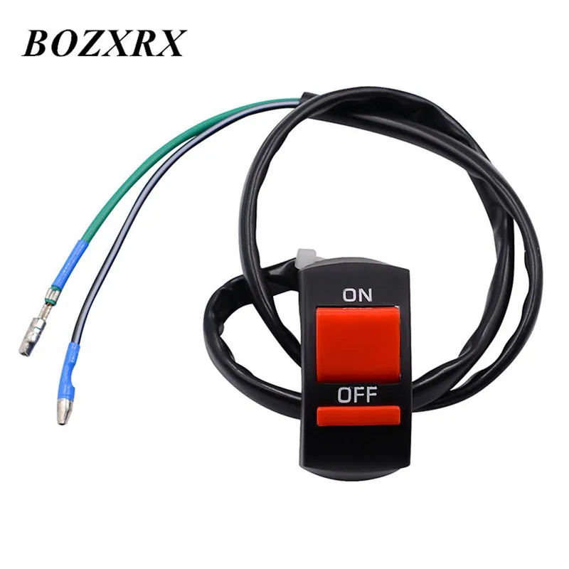 BOZXRX 7/8" 22mm Handlebar Fog Light Switch Motorcycle Headlight Switch