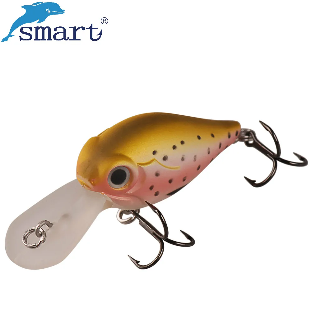 

Smart Crankbait Fishing Lure Floating Hard Bait Diving Depth 1.5m VMC Hook Isca Artificial Swimbait Wobbler For Carp Fishing