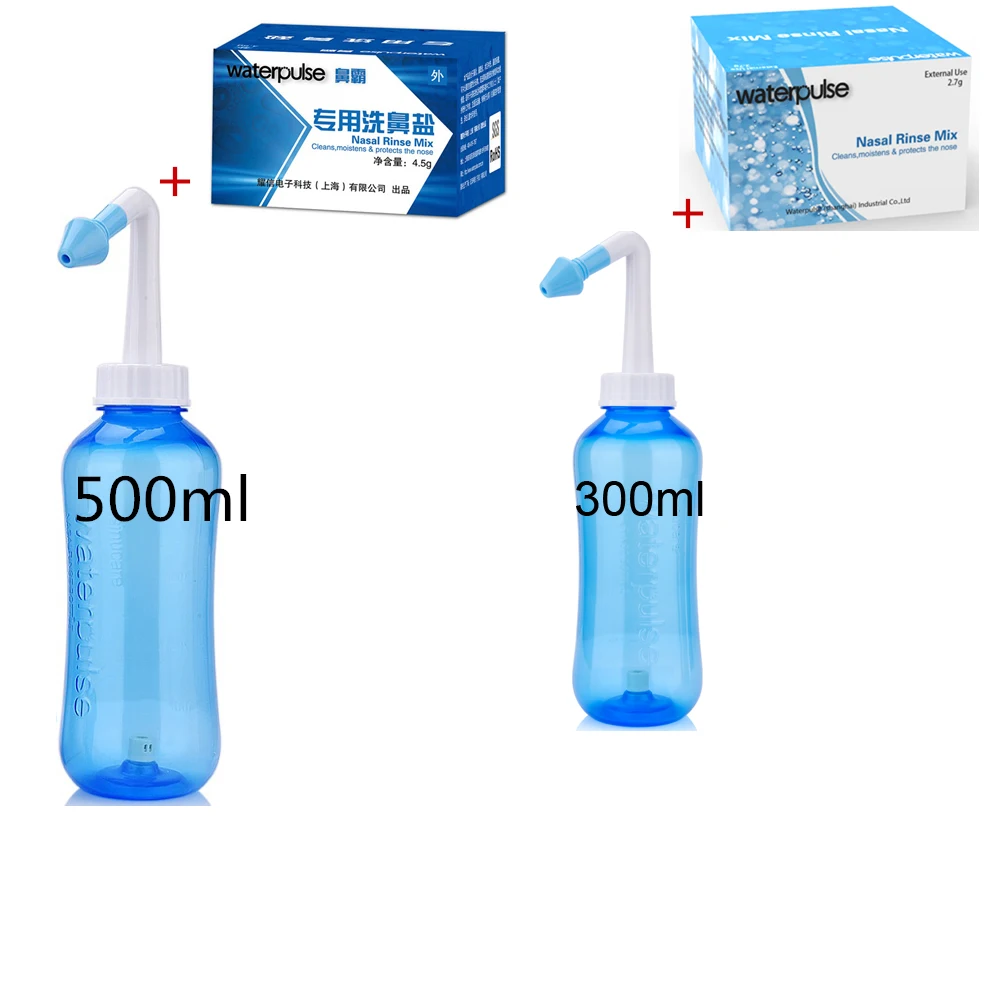 

300ml/500ml Nasal Wash Cleaner Nose Protector Nasal Rinse Wash Salt Cleans Moistens Avoid Allergic Rhinitis For Child Adult