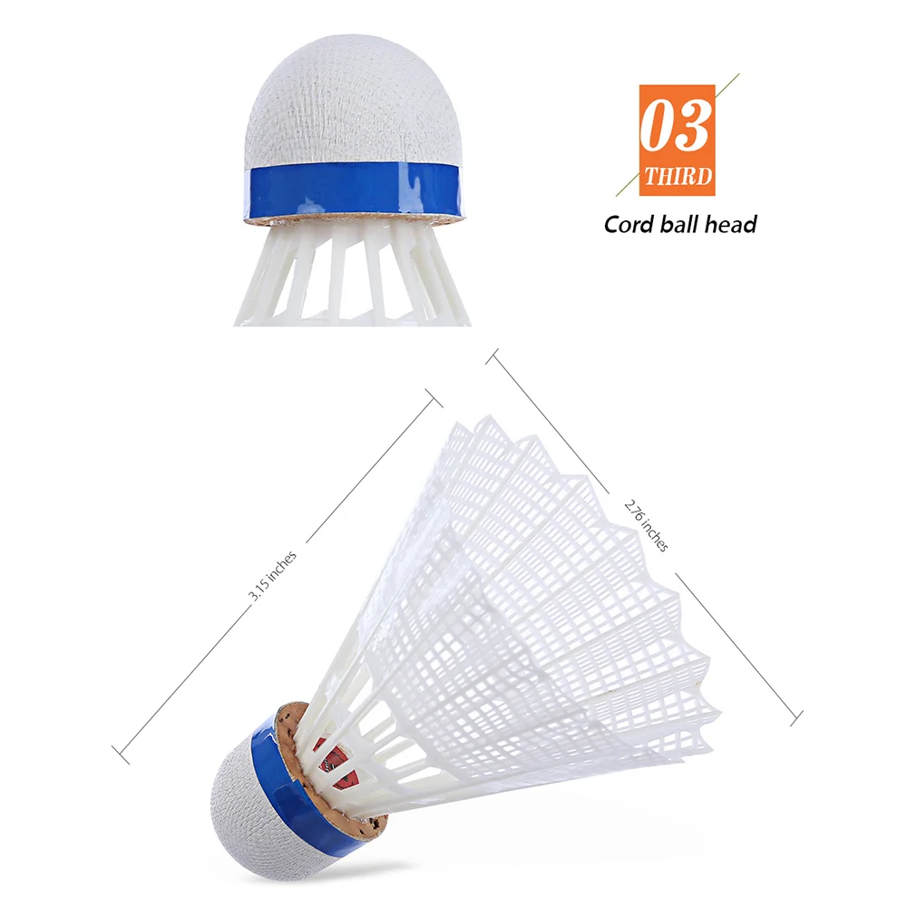 Regail 6 قطعة/المجموعة الريشة جيم التمرينات النايلون الريشة كرة الريشة دائمة outdoor الرياضة الملحقات