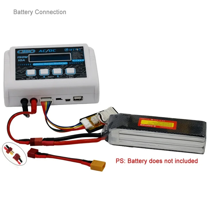 

New Arrival HTRC C150 AC/DC 150W 10A Smart Battery Balance Charger Discharger For RC Lipo Battery RC Models Parts Toys Accs