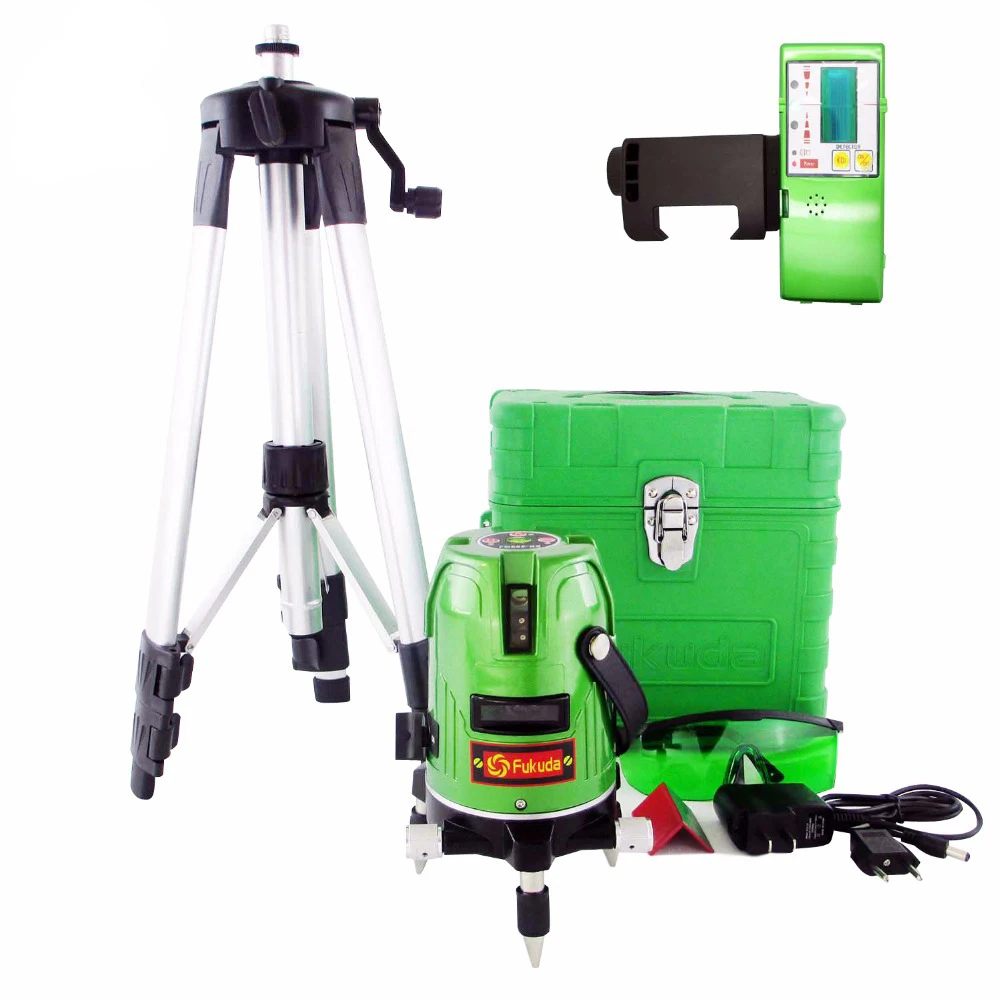Fukuda-Green-Laser-Level-5-Line-1-Point-360-Rotary-EK-469GJ-Lithium-battery-green-line