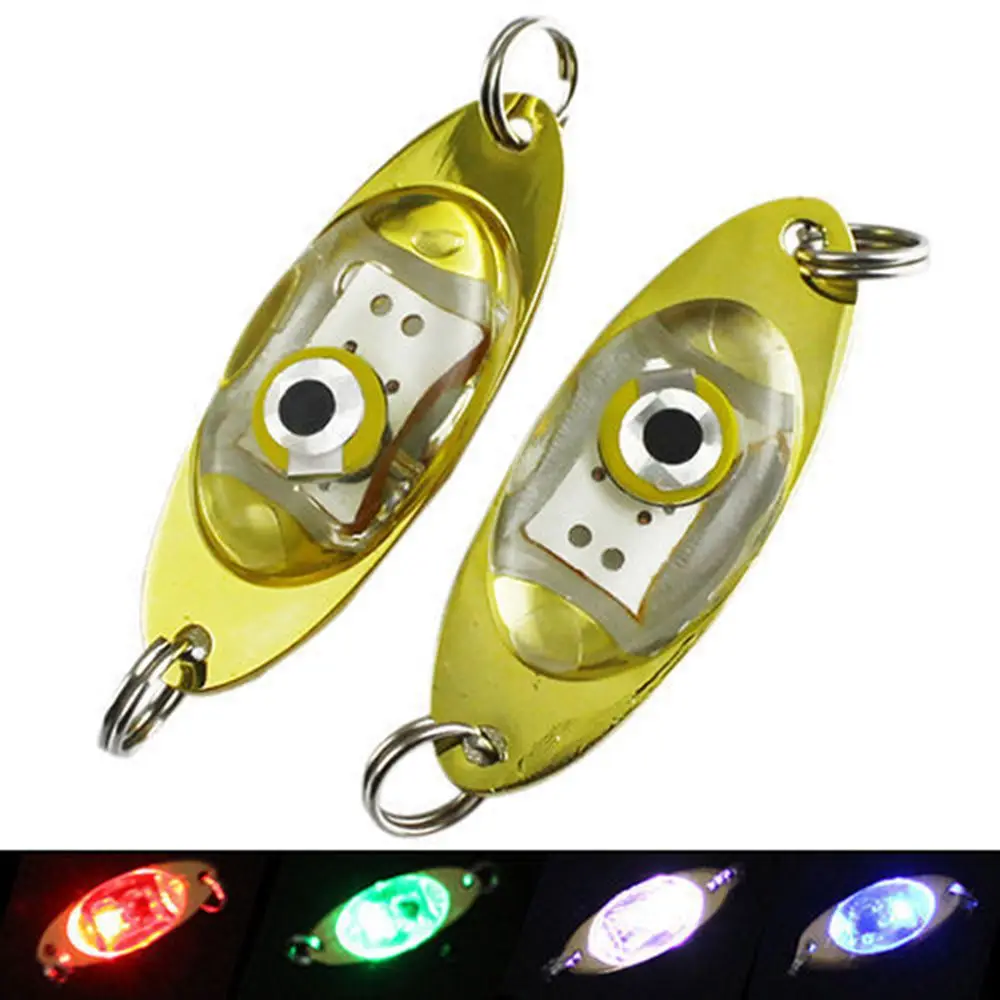 

1PC Portable Durable 5 LED Colors Flash Deep Drop Underwater Eye Shape Fish Squid Light Accessories Fishing Lure Baits