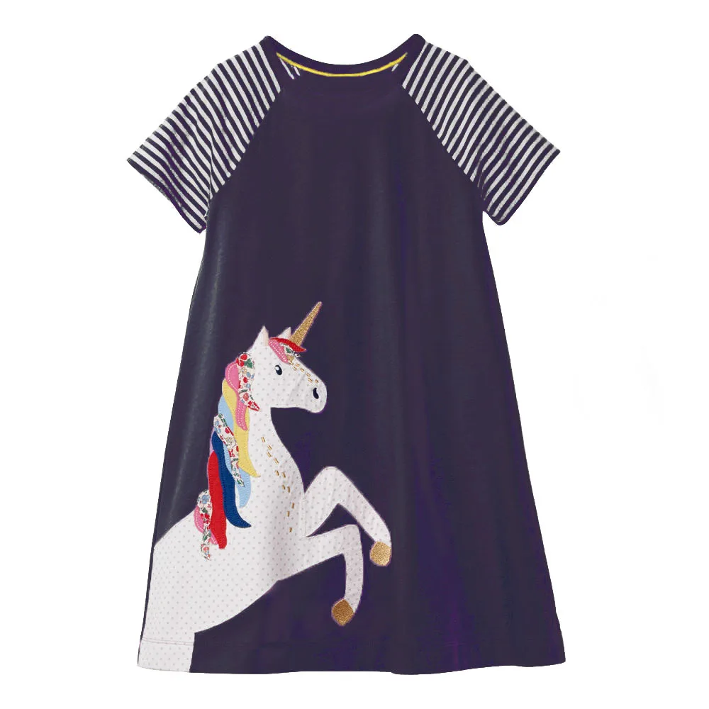 Summer 2019 Kids Dresses For Girls 3 Years Unicorn Dress Birthday Party Cartoon 2 3 6 7T Dress For Girls Robe Fille Roupa Menina Summer 2019 Kids Dresses For Girls 3 Years Unicorn Dress Birthday Party Cartoon 2 3 6 7T Dress For Girls Robe Fille Roupa Menina