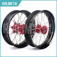 17″ supermoto for HONDA Wheel Set Hub Rim CR250R CR125R CRF250R 2002 2003 2004 2005 2006 2007 CRF250X CRF450R CRF450X