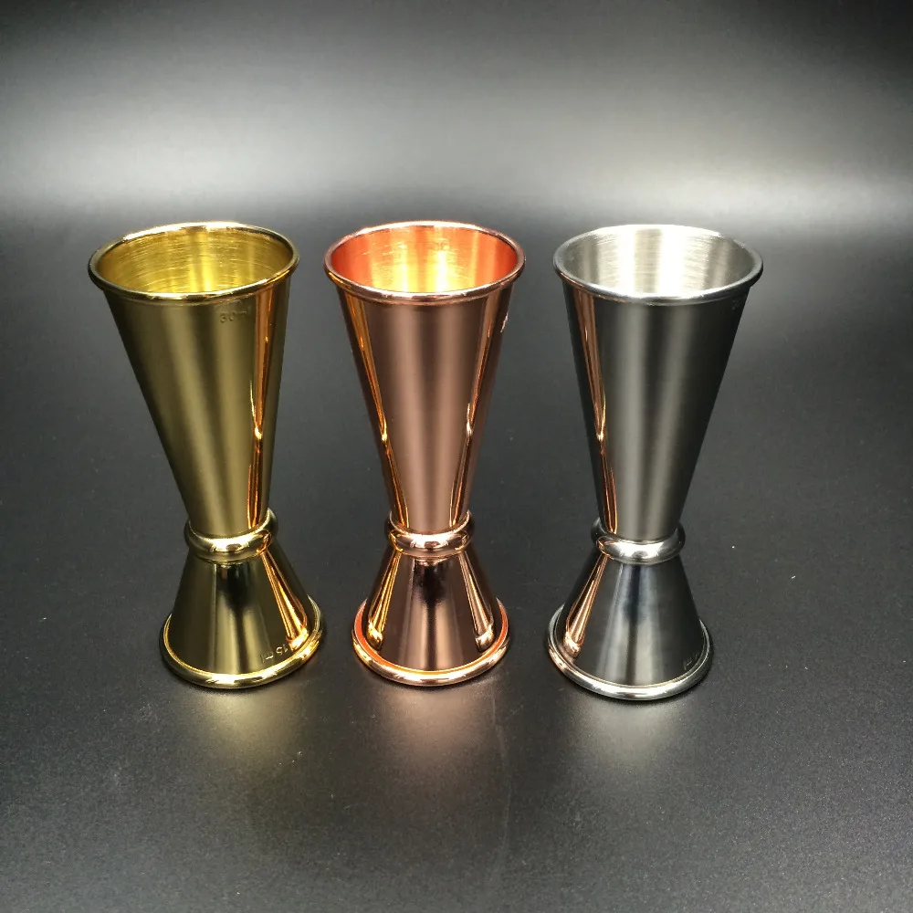 Stainless Steel 15ml 30ml Measuring Cup Jigger Measurement Ounces