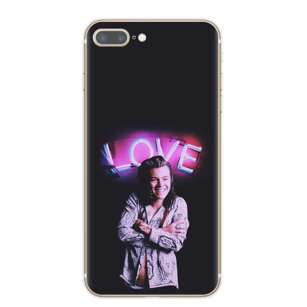 One Direction Harry Styles, розовые цветы, мягкие ТПУ чехлы для телефонов, чехол для iPhone 1 Pro X XR XS Max 8 7 6 6S Plus 5S SE, задняя крышка - Цвет: T1099