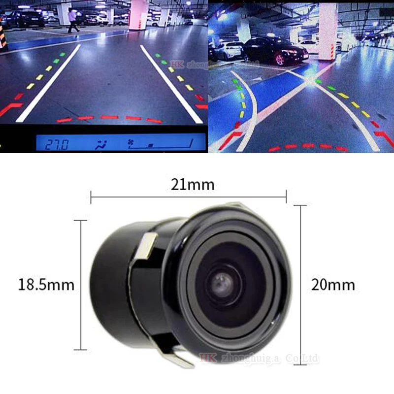 

520 Intelligent Dynamic Trajectory Tracks Rear View Camera HD CCD Reverse Backup Camera Auto Reversing Parking Assistance 18.5mm