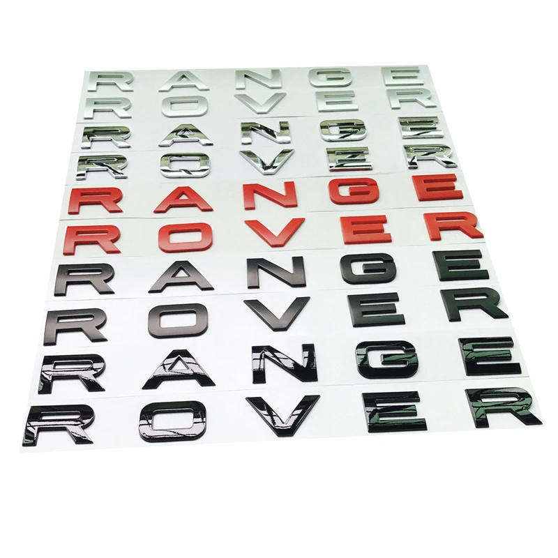 Высокое качество глянцевый черный серебристый хром буквы капот багажника табличка с эмблемой Фирменная пластинка для RANGE ROVER
