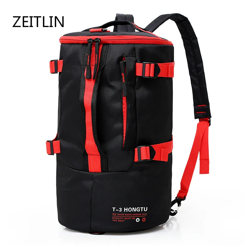 

ZEITLIN Fashionable Backpack Multi-purpose Nylon Bags for Travling Cylindrical Extended Men Women Single-shoulder Bag M0192