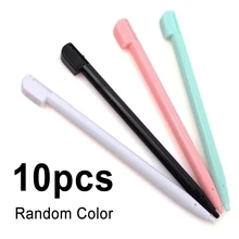Caneta stylus nds de toque colorido, caneta para nintendo ds lite, dsl, ndsl, novo jogo de vídeo de plástico, caneta stylus, com 10 peças acessórios cor aleatória