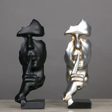 Resin Abstract Craft Figurines Decorative Sculptures Christmas Gifts Human Model Face With Hand Home Decor Casted Figure Sale