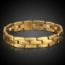 Магнитный браслет для мужчин, ювелирное изделие,, браслет из золотого цвета на цепочке, мужской браслет в стиле рок, браслет Pulseiras S508