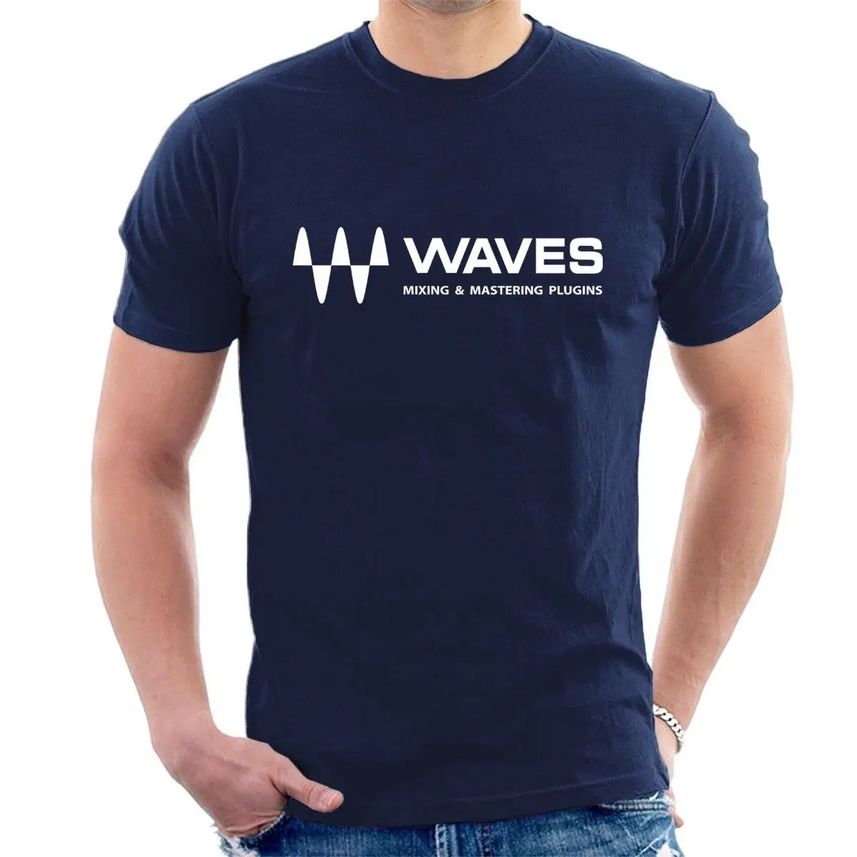 

WAVES T-SHIRT Inspired Audio Mixing & Mastering Plugins MEN WOMEN KIDS SIZES S26 Mens T Shirt Summer O Neck