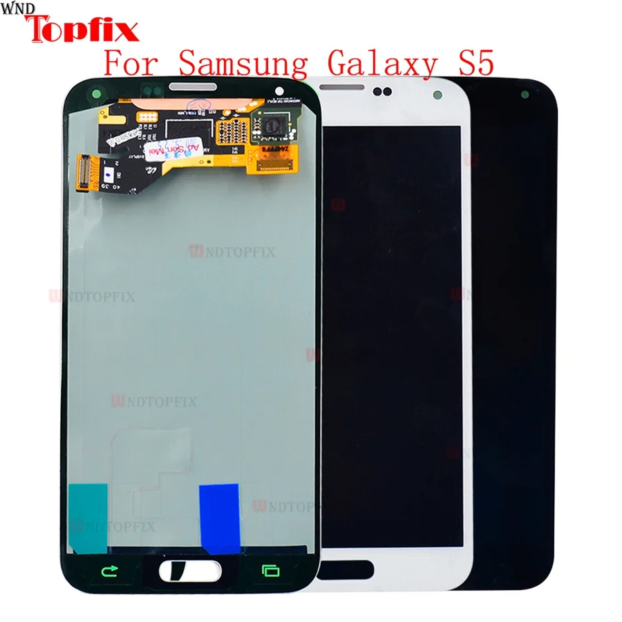 Super AMOLED LCD LCD Display Touch Screen Digitizer For Samsung Galaxy S5 G900F G900I G900M G900A LCD Assembly Replacement Parts (2)