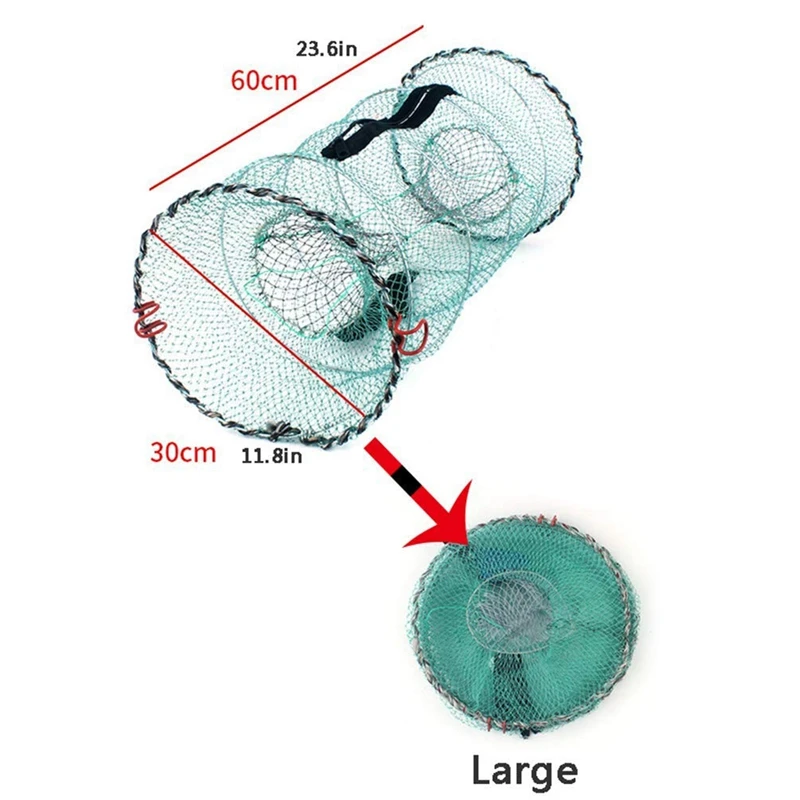 Топ!-Складная Рыболовная Ловушка | рыболовная сеть | Складная литая сетка для посадки приманки для крабов креветок Гольян Раков сома