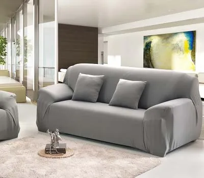 Однотонный эластичный чехол для дивана все включено короткий кожаный диван современное полотенце по индивидуальному заказу летний универсальный чехол для дивана - Цвет: grey