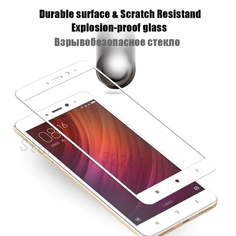 Full Cover Tempered Glass For Xiaomi Redmi 4 4X 4A 4Pro 4 Prime 9H Screen Protector For Redmi Note 4 Pro Note 4X Toughened Film -7