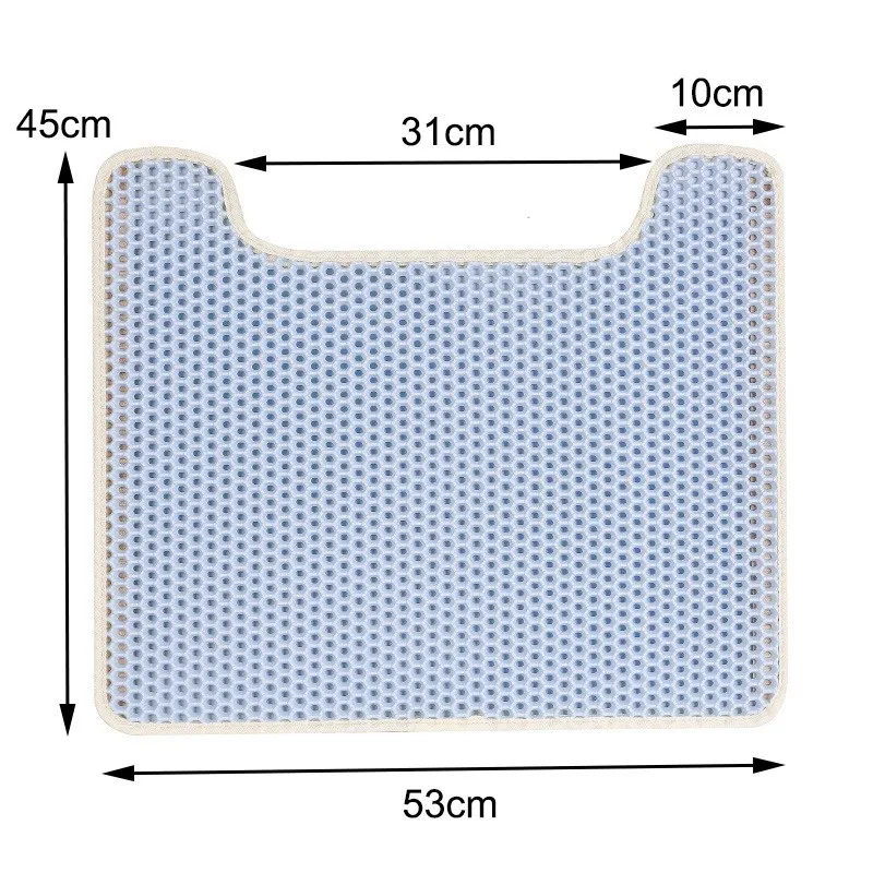 U-образный коврик для кошачьего туалета, водонепроницаемый, EVA, двойной слой, кошачий наполнитель, коврик для питомца, чистый коврик, кровать для котенка, продукт для домашних животных, аксессуары для кошек
