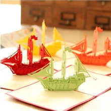 1 шт. Bon Voyage объемные открытки 3D Поздравительные всплывающие карта «kirigami» упаковочная бумага на заказ с днем рождения пожелания свадебные подарки