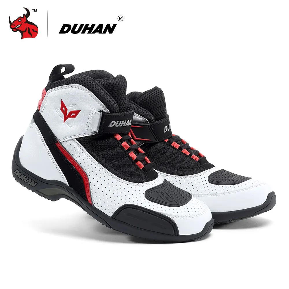 DUHAN Motorcycle Boots Summer Mesh Men Motorcycle Shoes ...