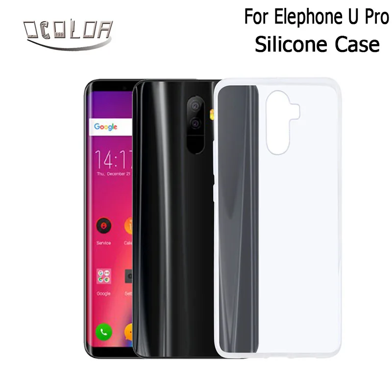 

ocolor For Elephone U Pro Silicone Case 5.99" Transparent Anti-knock TPU Back Case Mobile Phone Protective Cover For Elephone U