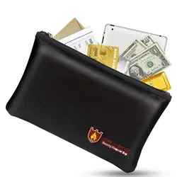 Огнестойкая Сумка для документов, водонепроницаемая и огнестойкая сумка с огнестойкой молнией для iPad, денег, ювелирных изделий, паспорта